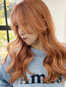 ラキング ギンザ トウキョウ(LAKING GINZA) くびれヘア/アプリコットオレンジ/夏/ハイライトカラー[銀座駅]