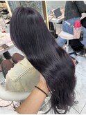 ミディアムヘア暗めカラー/デザインカラー/フェイスフレーミング