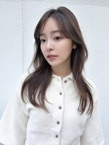 シュリット(schritt)&nbsp;顔まわりレイヤー小顔ヘアチョコレートブラウン韓国渋谷mutsuki