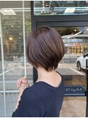 柔らかブラウンのショートレイヤー