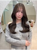 美髪*韓国風くびれウェーブ*オリーブベージュ*Zina札幌大通
