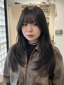 エイチ 大阪梅田(H) グレージュショートヘアボブヘアシースルーマッシュタッセルボブ