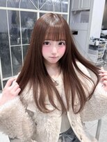 カシュカシュ 表参道(cache cache)&nbsp;アイドル前髪ブリーチなしアッシュベージュカラー髪質改善