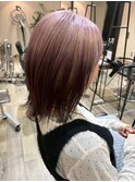 千葉駅/ミルクティーブロンド/ダークブルー/デジタルパーマ