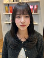 ベルベットヘア 千早店(Velvet hair)&nbsp;大人かわいいレイヤー×艶ダークグレージュ【みつ】