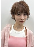 似合わせショート#くびれヘア#アプリコットオレンジ