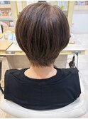 50代乾かすだけで簡単にまとまるくせ毛カバーヘア丸みショート