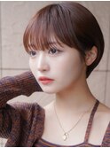 20代30代40代ひし形大人かわいい小顔ラベンダーアッシュショート