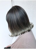 O-teteハイライトグラデーションミントシルバービフォーアフター