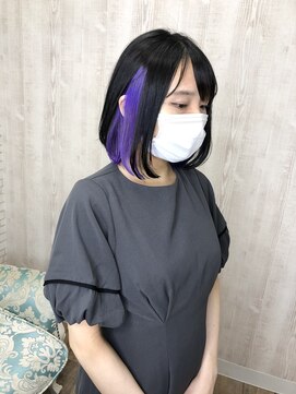 ラッズプラスエイチ(Lads+h) インナーカラー　バイオレット