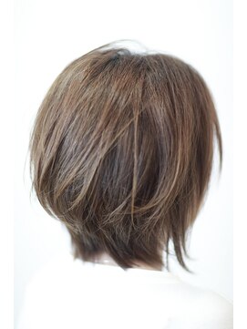 ノンスタイルノンコンセプト 美容室(Nostyle‐Noconcept) 極細ハイライトとフェイスフレーミングの前下がりボブ