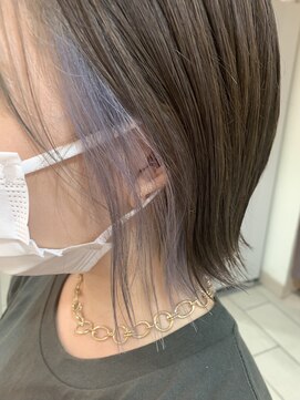 テトラ バイ ネオリーブ 横浜西口店(tetra by neolive) ぱっっとボブにペールブルーでアクセントを☆