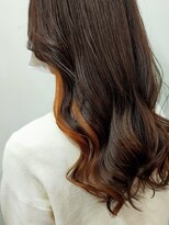 キュウヘアー(KYUU HAIR)&nbsp;ロング×オレンジ×ダークブルー