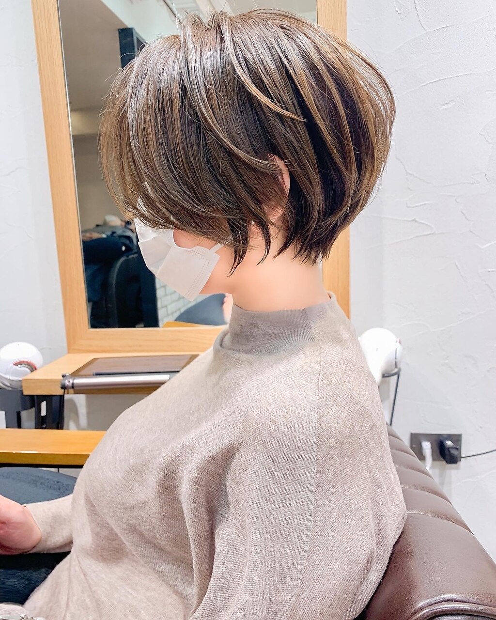 ボブ様　ご相談ページ 大人かわいい 小顔 ショートボブ ひし形シルエット グレージュ