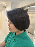 丸みショートボブカット/ボブカット/ショートカット/ハイライト
