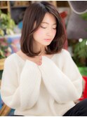 アシンメトリーかき上げ小顔エアリーミディc5川口20代30代40代