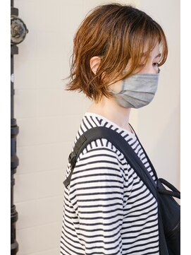 ルーシー ヘアデザインワークス(Lucy Hair Design Works) サロンワーク×クセを活かしたナチュラルボブ