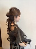 結婚式お呼ばれハーフアップ