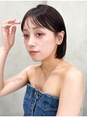 【北澤華】小顔シースルー前髪黒髪ボブルフ