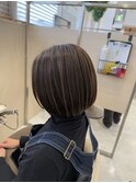 ボブ~白髪ぼかしハイライト~