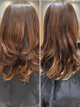 クララ カシハラ(CLALA Kashihara) 【ビフォーアフター】髪質改善/レイヤーロング/ロングウェーブ