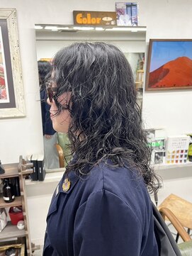 リブロ 三軒茶屋(LIBRO) ミニウルフデジタルパーマミディアムミニボブ