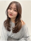 くすみベージュマロンベージュホワイトブロンド細めハイライト