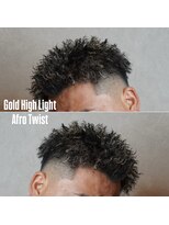 マークバーバーカンパニー 藤沢(MARK BARBER COMPANY.)&nbsp;アフロツイスト×金メッシュ