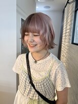 アンドスタイル(&style)&nbsp;ブラウンとピンクのブロックカラー