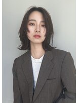 トリッカ 銀座(tricca)&nbsp;くびれボブ/ミディアムレイヤー/オリーブベージュ/艶カラー