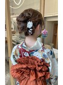 浴衣ヘア　シニヨンスタイル