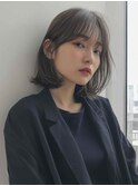 外ハネボブ×アッシュグレージュ