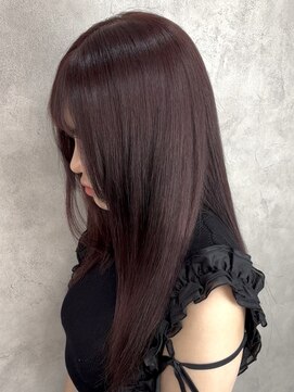 ベルライズアカデミー(BELRIZE Academy) 大人可愛いワインレッドで透明感ストレートヘアに