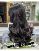 アミー 池袋(Ammy)&nbsp;コテ巻き風パーマ /韓国風パーマ/暗髪カラー/レイヤーカット