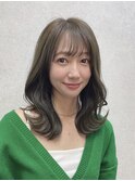 韓国風くびれヘア/オリーブグレー/髪質改善/レイヤーカット