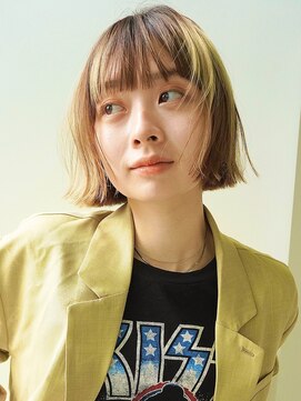 ディッセンバー 神宮前(December) ベージュ/ブリーチなし/ブラウン/顔まわりレイヤー/ボブ