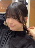 ◎小顔前髪顔まわりピンクブラウンくびれミディアム