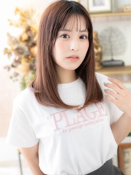 カバーヘア ブリス 北浦和(COVER HAIR bliss) オン眉/ピンクブラウン/ダスティピンク/シースルーバング/艶髪g