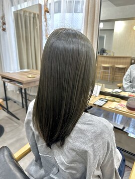 ユニル(unir) 【カラーする程艶が出る】オリーブグレージュ×髪質改善カラー