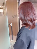 アミリー 成田東町店(Amily) カールストレート春カラービターショコラフェミニンカール