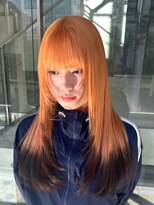ヲタク(wotaku.)&nbsp;オレンジカラー暖色カラー裾カラーエンドカラーデザインカラー