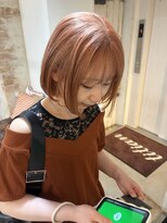 ティティアンバイイザ(titian by IZA)&nbsp;ブリーチカラーでコーラルオレンジ★
