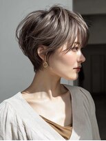ハーツ 青山表参道店(Heart's) 白髪ぼかし脱白髪染め似合わせショートボブ40代50代60代