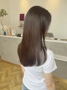 ローブ(L’AUBE)の写真/縮毛矯正と酸性ストレートで美髪矯正！誰もが触れたくなるツヤで朝の手入れを楽に☆
