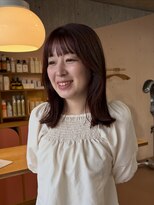 マルソー&nbsp;岡山ブラウンカラー顔まわりレイヤーカット髪質改善カラー