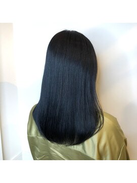 リプク(Rip-Ku18) 【四ツ橋】艶感溢れる☆ブルーブラック×pimヘアエステ