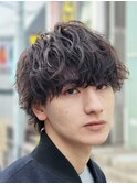ツイストスパイラルパーマ無造作韓国マッシュウルフ波巻きパーマ