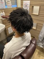 20代30代メンズツイストパーマ束感オシャレ感ツーブロショート