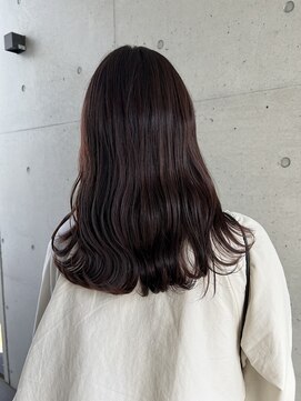 アチーブ ヘア デザイン(achieve hair design) なみなみウェーブ外ハネロング ダークトーンブラウンカラー