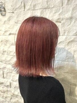 ルシードスタイルレーヴ(LUCIDO STYLE REVE) 外ハネボブ×ピンクベージュ